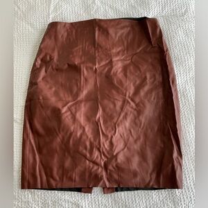 Express Cognac Pencil Skirt